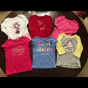 Set of 6 girls shirts - 6/6X